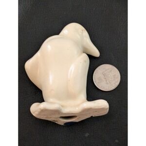 Vintage Penguin Matte White Pottery Miniature Figurine 3 Inch Shawnee?